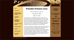 Desktop Screenshot of presidioprimarycare.com